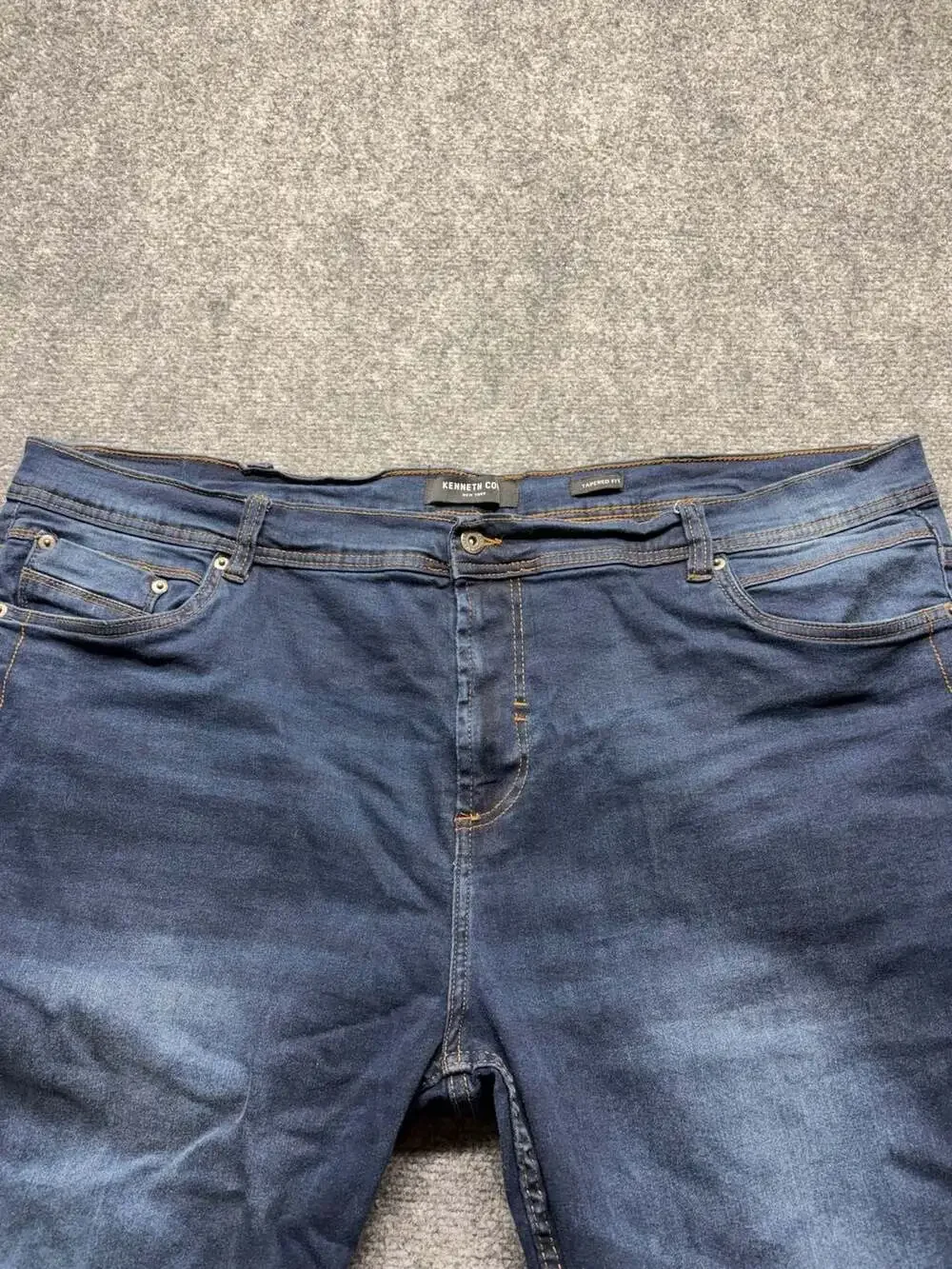 Kenneth Cole New York Men's Tapered Fit med Wash Stretch Denim Jeans 46x30 EUC